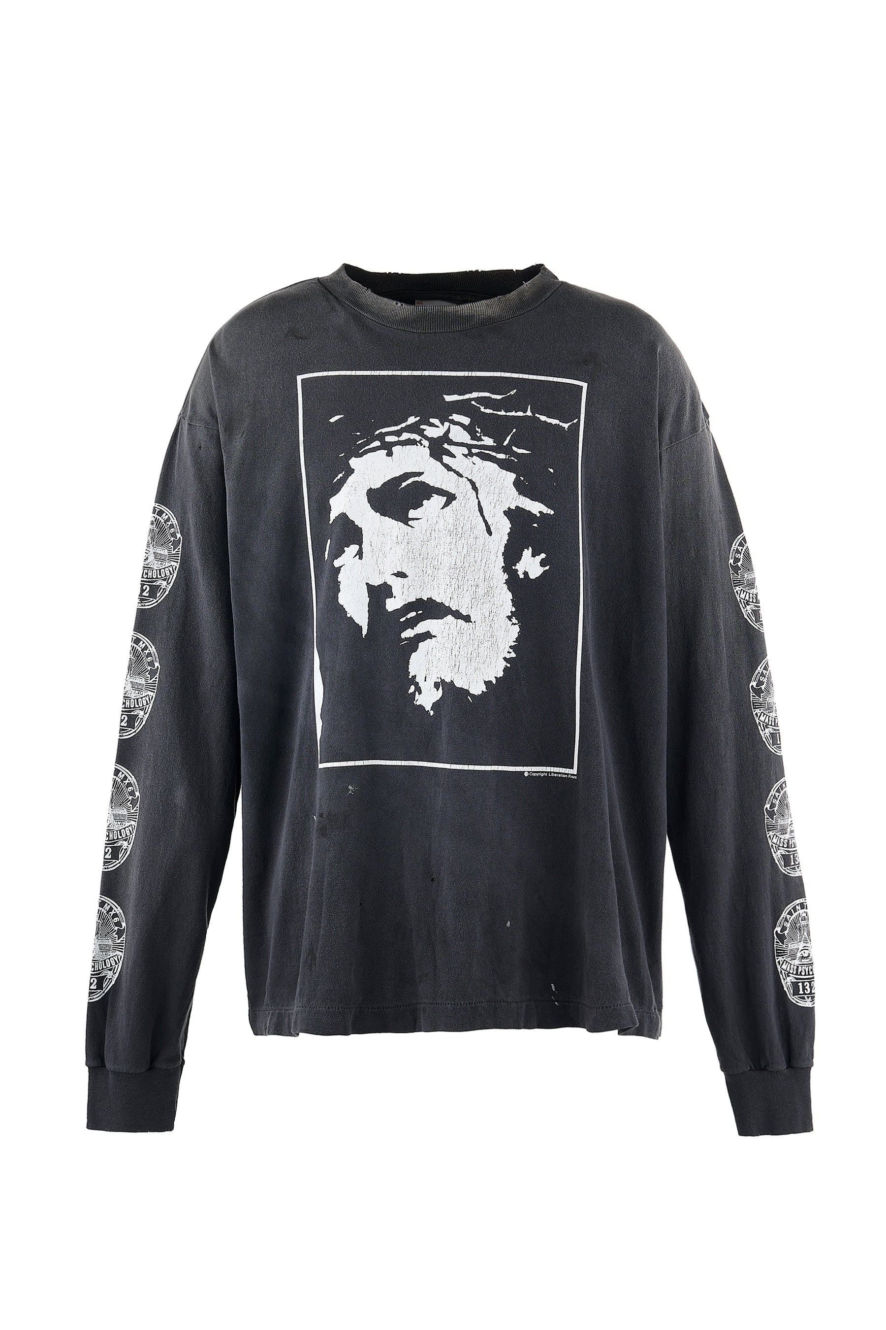 SAINT Mxxxxxx セイントマイケル SS25 LS TEE/LOVE SAINT / BLK - NUBIAN