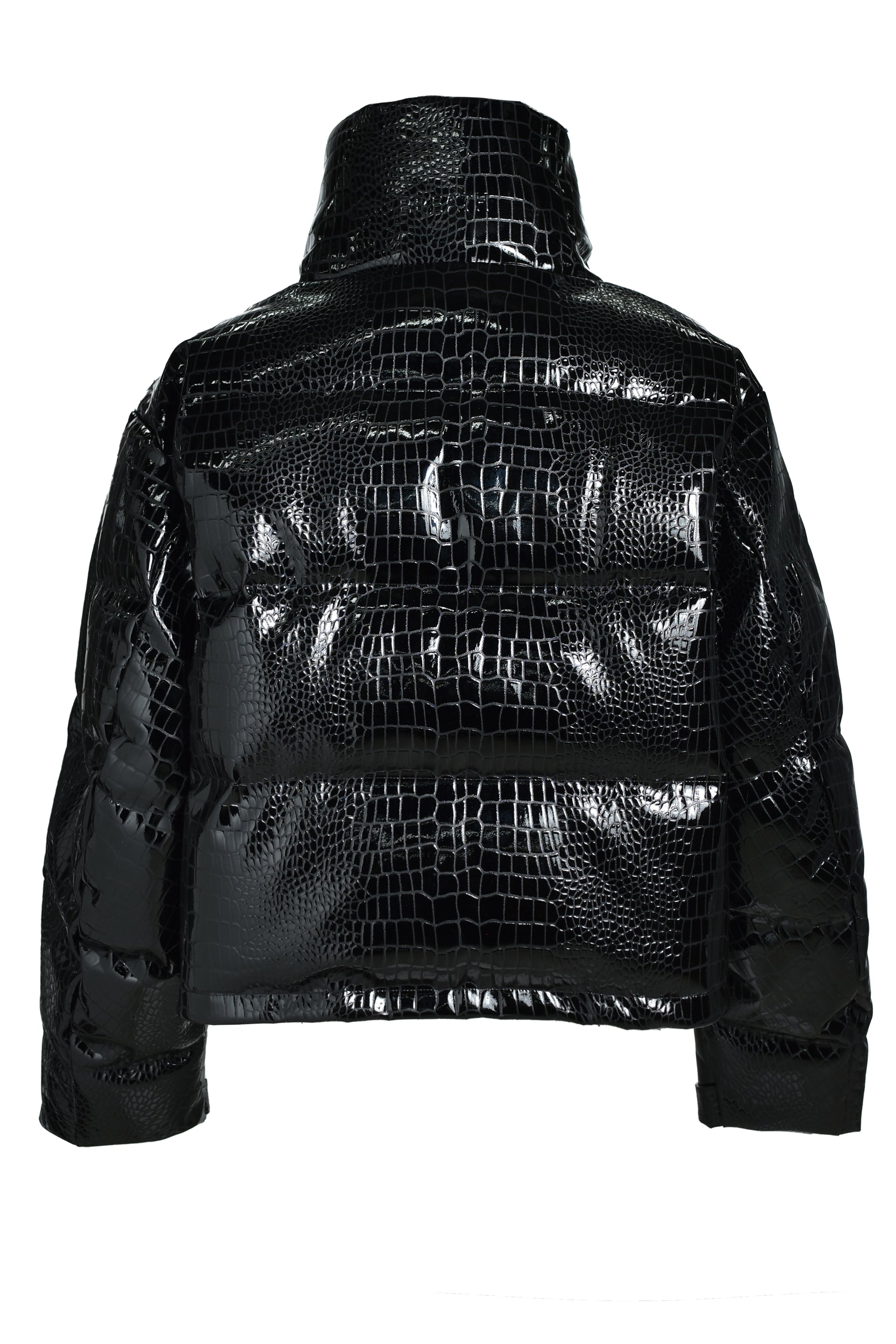 BREATH ブレス FW25FAUX LEATHER MATTE CROCODILE DOWN JACKET / BLK