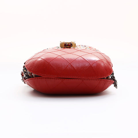 シャネル CHANEL ココマーク ガブリエル ツイードレザー巾着24番台