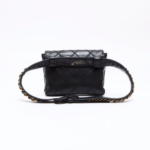 シャネル CHANEL ココマーク ラムスキン マトラッセ チェーン ベルト