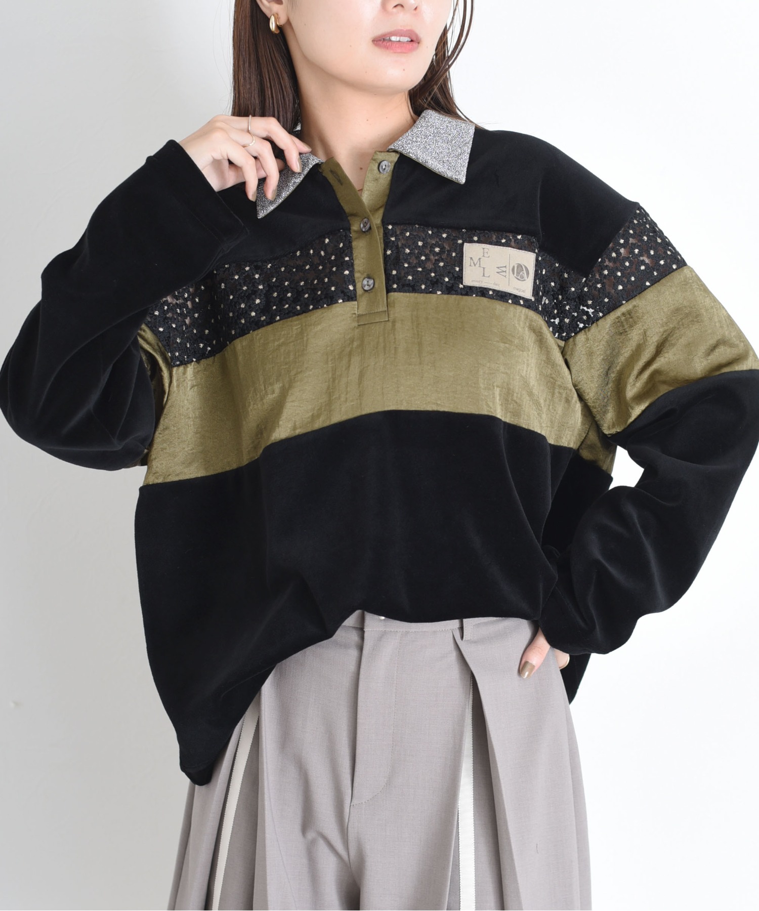 コットンベロアポロラガートップス Eimee Law│Eimee Law & LHELBIE