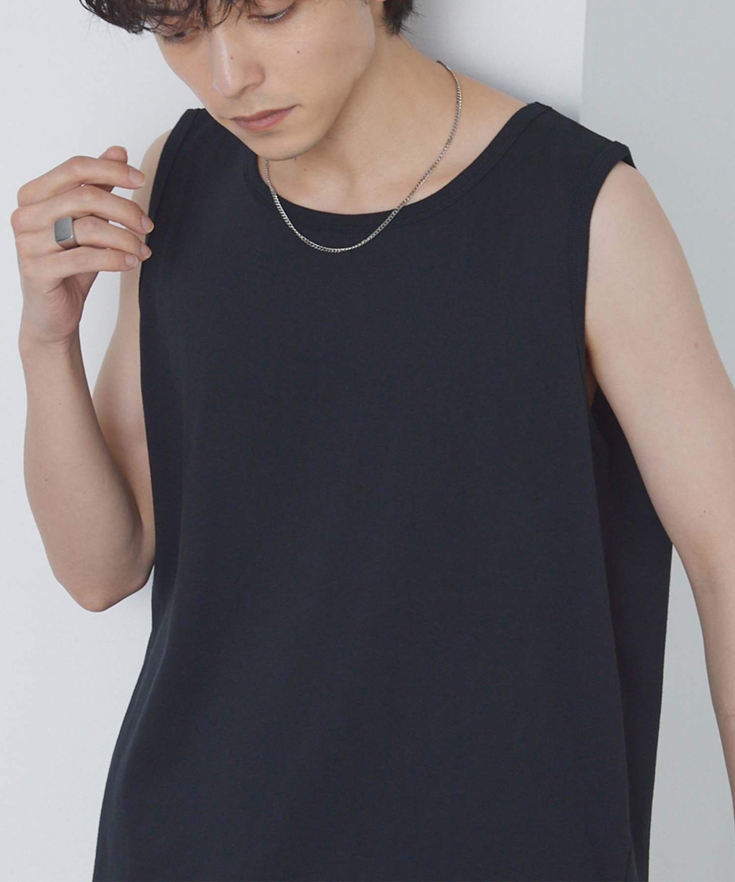 ルーズレイヤードサイドスリットタンクトップ MONO-MART│MONO-MART