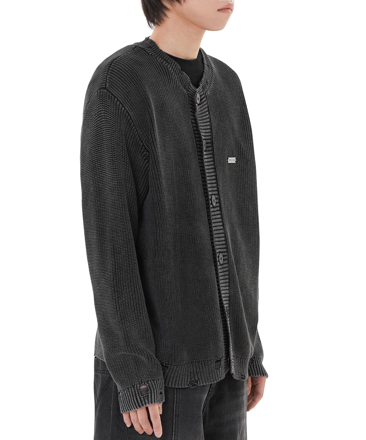 OY/オーワイ』 DISTRESSED DYED CARDIGAN/ダメージ加工 カーディガン