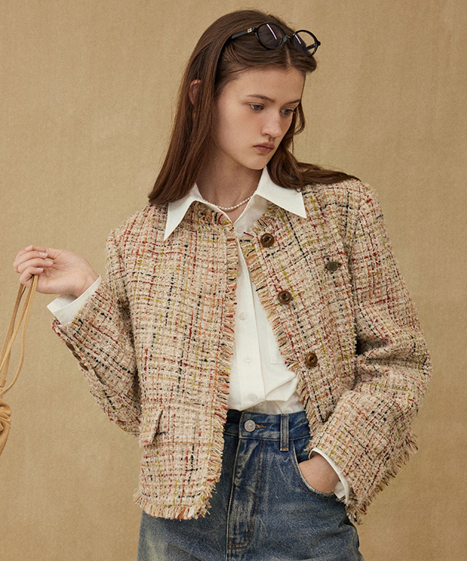 ウールミックス ツイードジャケット FC24W074【Fano Studios