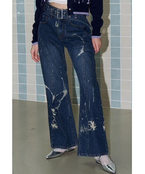 A'GEM/9 × .kom『 FANCY CLUB/ファンシークラブ』/BELT POINT DENIM