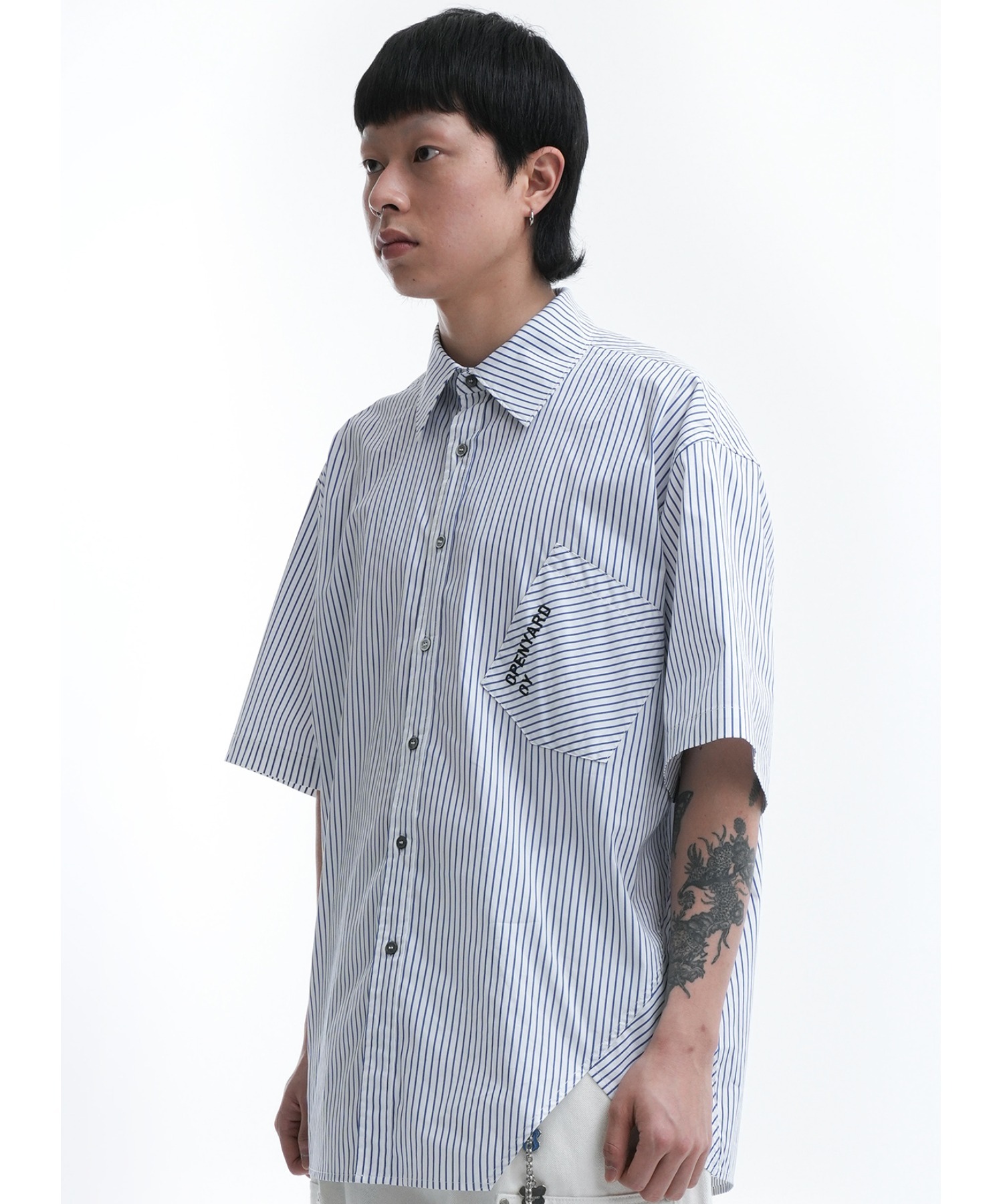 OY/オーワイ』 U.B STRIPE HALF SHIRTS/U.B ストライプ ハーフシャツ