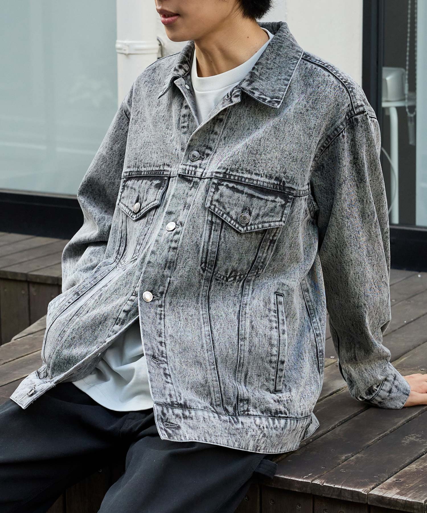 ヴィンテージライク オーバーサイズデニムジャケット MONO-MART│MONO