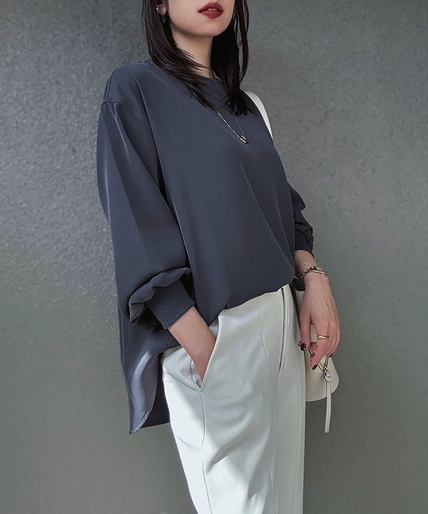 リピーター続出！】バックジップロングスリーブTブラウス Emma Taylor