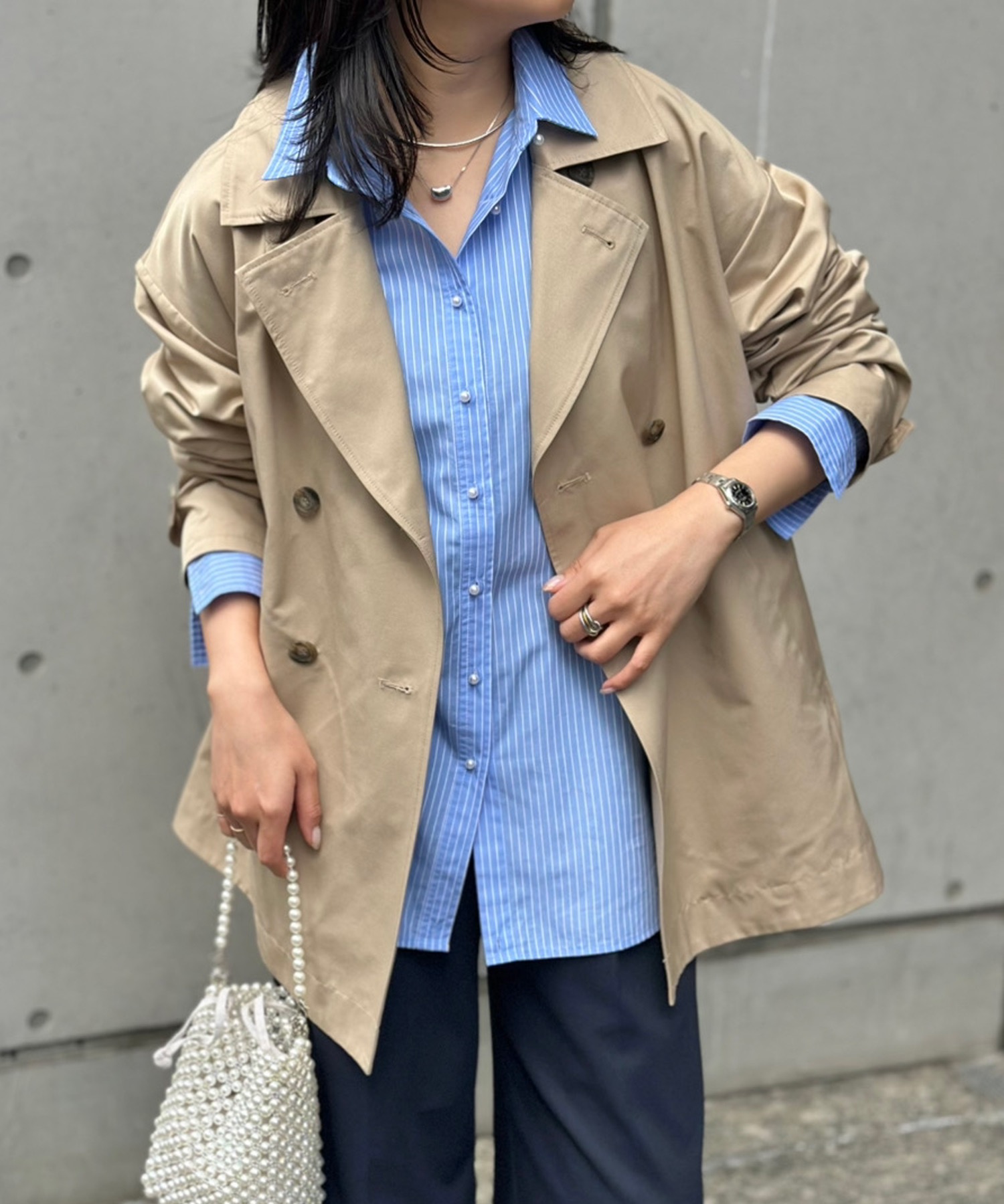 バックフレアミドルトレンチコート Emma Taylor│STYLEDOOR スタイルドア