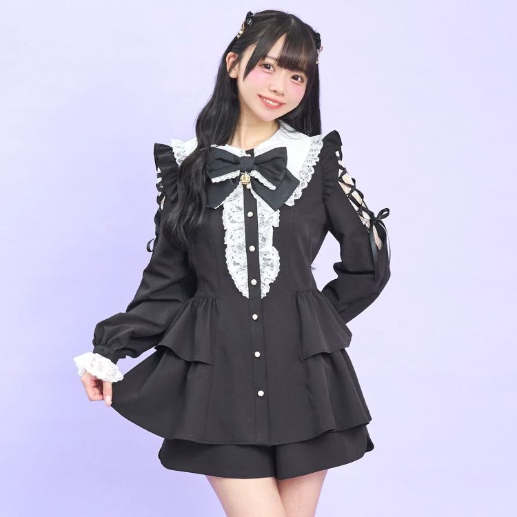 レース袖ラッフルセットアップ（セットアップ）｜Secret Honey