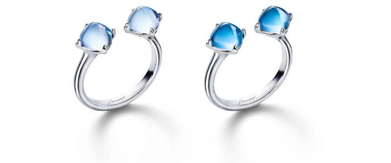 小さなピラミッド型クリスタルが上品にきらめく♡ バカラの夏映え