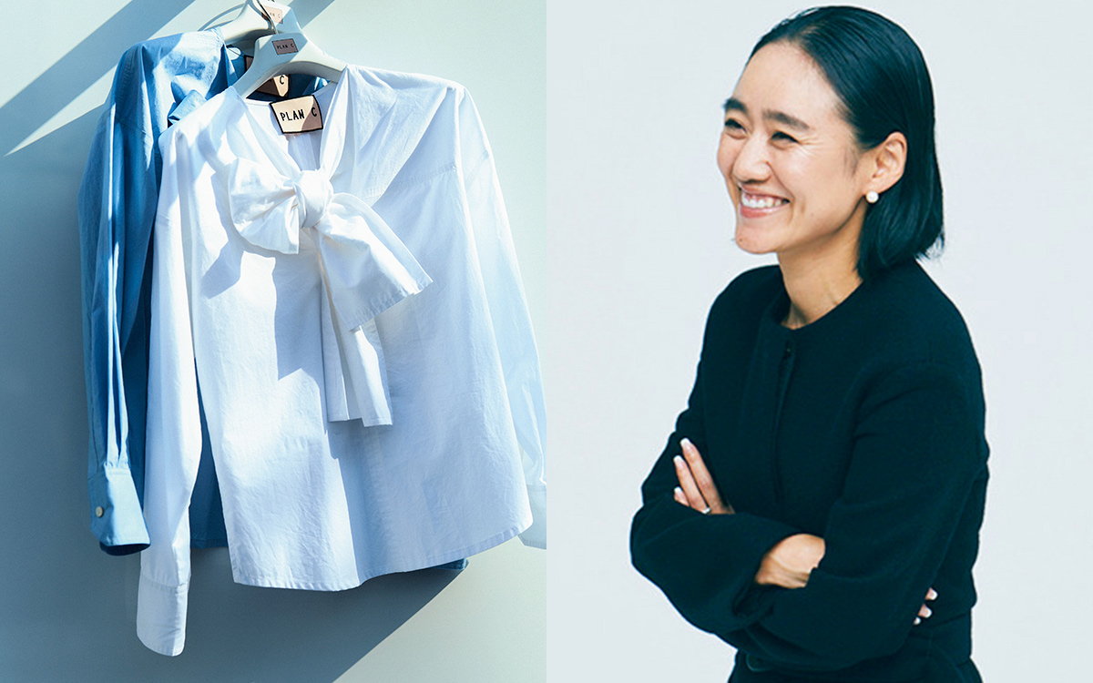 プラン シー」華やかBigボウタイブラウス｜スタイリスト 金子綾さんが