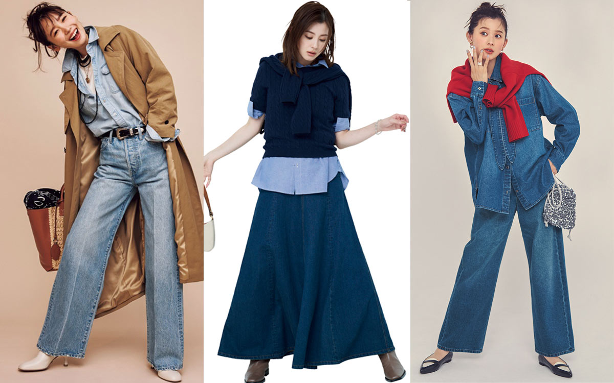 デニムシャツコーデ19選｜脱ダサい！ おしゃれに仕上げる大人女性の