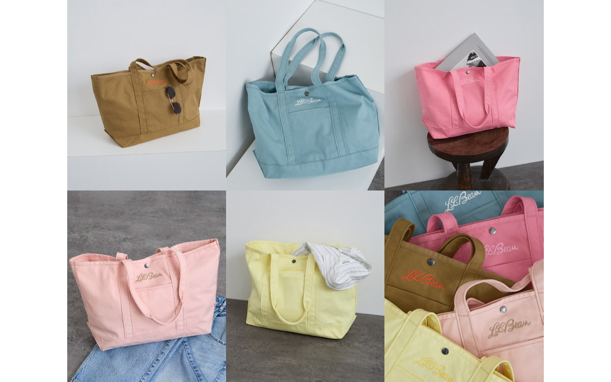 L.L.Bean「グローサリー・トート」が初春の花イメージの5カラーで限定