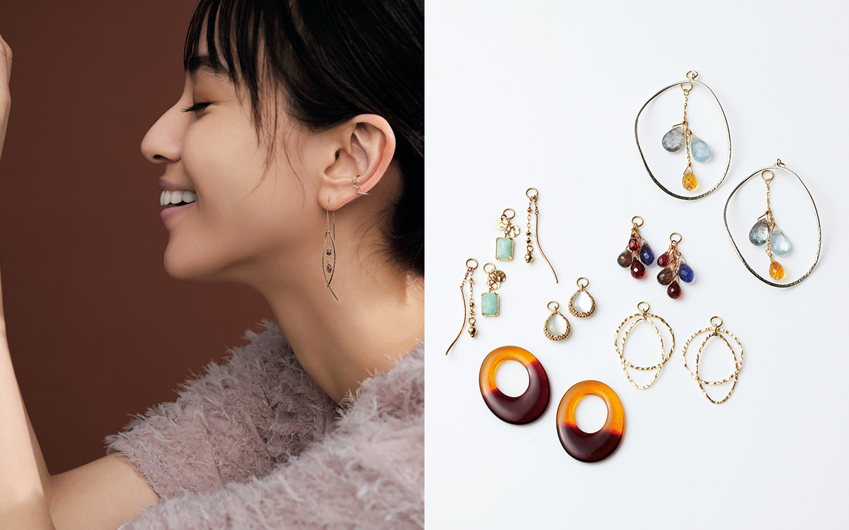 重ね着感覚で楽しむ！〝アガット〟のチャームと耳元ジュエリー | Oggi.jp