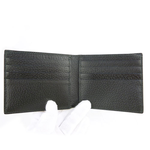 GUCCI （グッチ）メンズ 二つ折り財布 ブラック【中古/美品