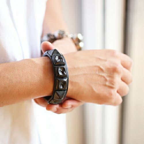 J-NS140)レザーブレスレットシングルスタッズ｜アクセサリー通販の