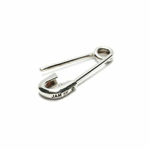 J-PI029-SV)安全ピンダイヤモンドピアスS-シルバー（燻加工）/片耳