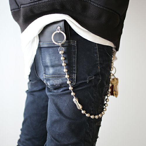 JNS771)アナーキー洗濯バサミウォレットチェーンM -ボールチェーン