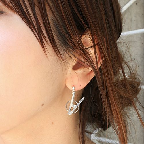 JNS767)アナーキー洗濯バサミピアス-シルバー/片耳｜アクセサリー通販