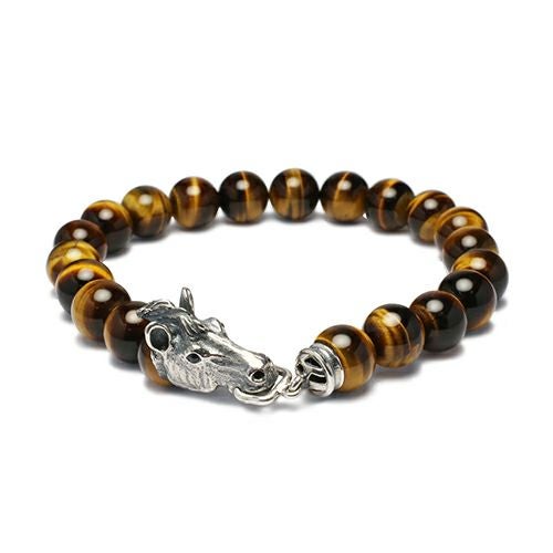 JZMBR2-07)数珠ブレスレット十二支 午(馬) 【坂元勝彦(現代の名工