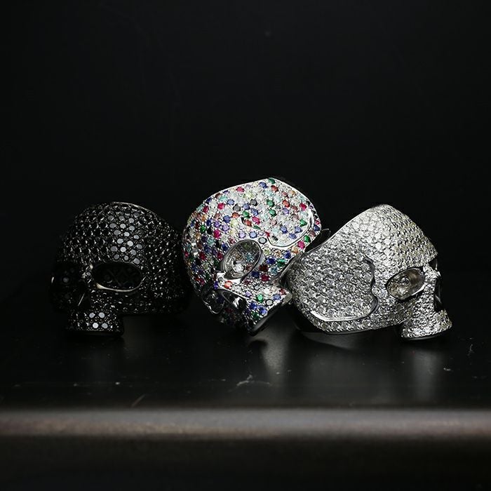 JNS987)ゴッドスカルリングパヴェ-シルバー/指輪｜アクセサリー通販の