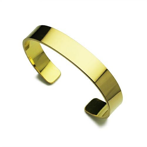JBR081K18Y)平打ちFORGING（鍛造）バングルL-K18イエローゴールド