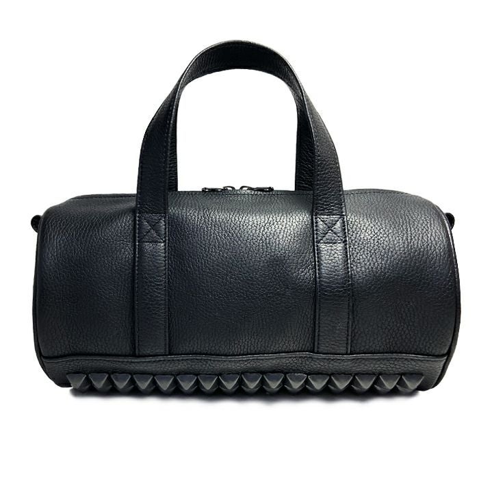 J-BG007)ENDUREレザースタッズ2WayドラムバッグショルダーバッグS