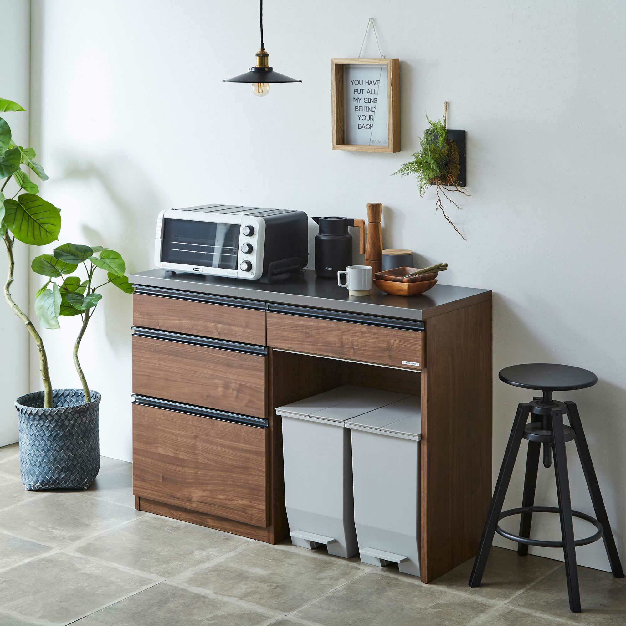 幅119.4 奥行48 高さ88】シアトル120キッチンカウンターOPタイプ