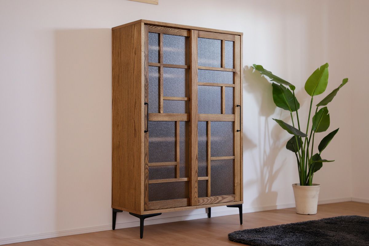 幅85 奥行40 高さ139】アミコ85キャビネット | 大川家具ドットコム通販