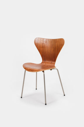 Arne Jacobsen, Teak Chair 3107, Fritz Hansen, Denmark, 50s