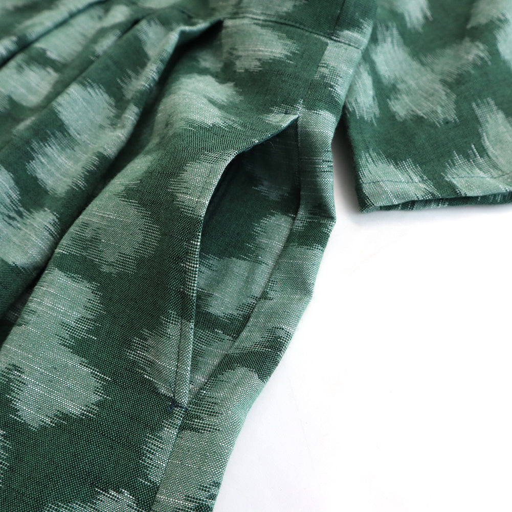 儀右ヱ門 ギエモン ぎえもん 久留米絣 ドルマンスリーブワンピース タ