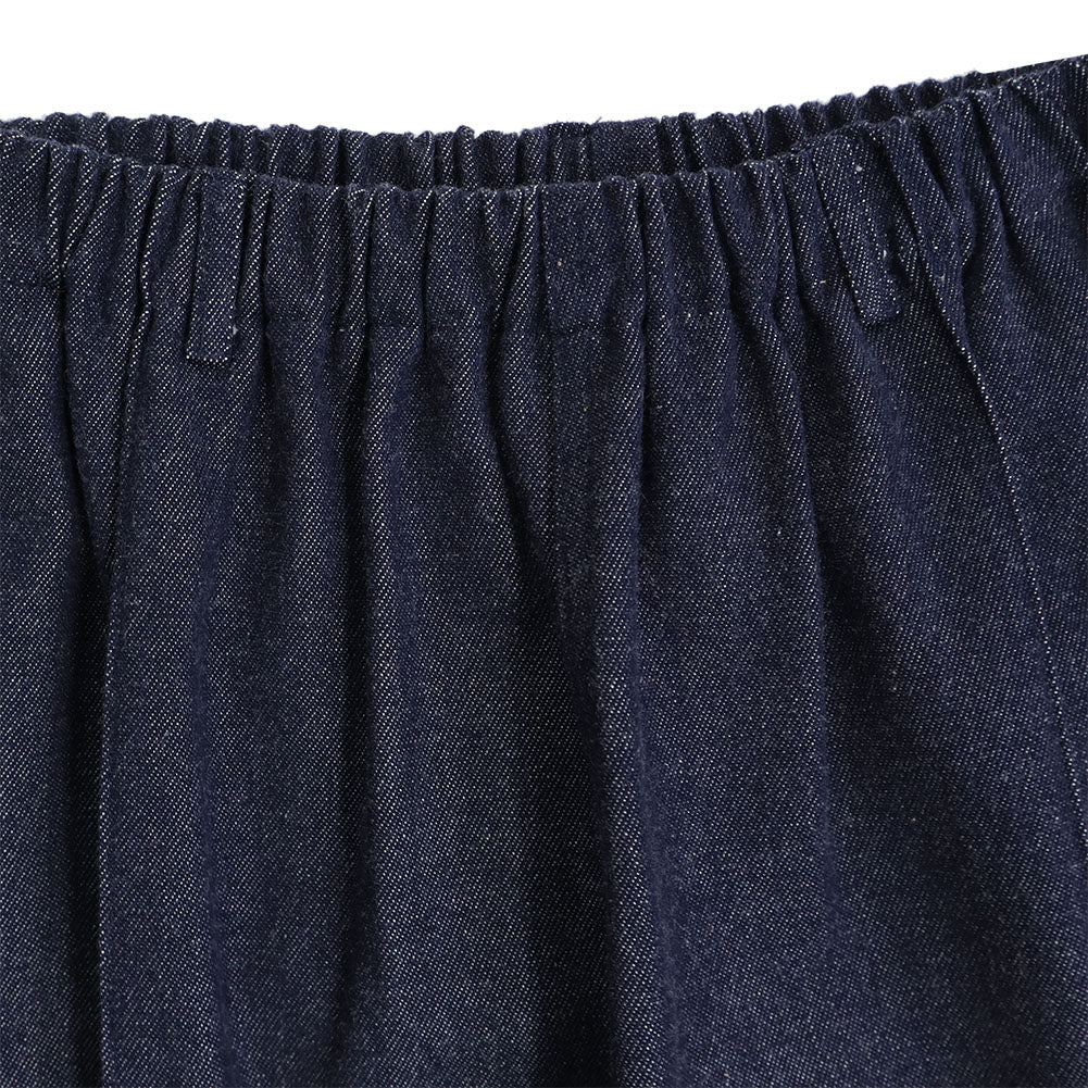 儀右ヱ門 ギエモン ぎえもん 久留米絣 デニムワイドパンツ カ718 日本