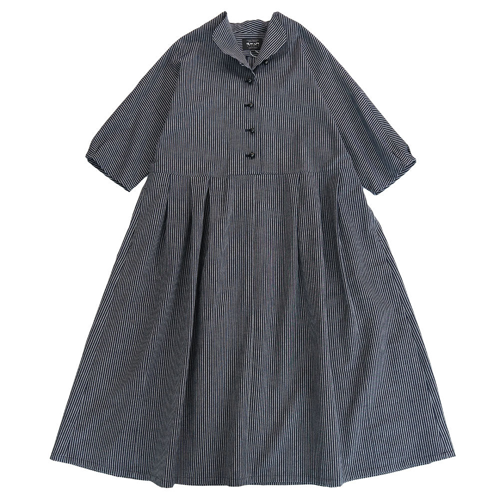 儀右ヱ門 ギエモン ぎえもん 久留米絣 ドルマンスリーブワンピース タ