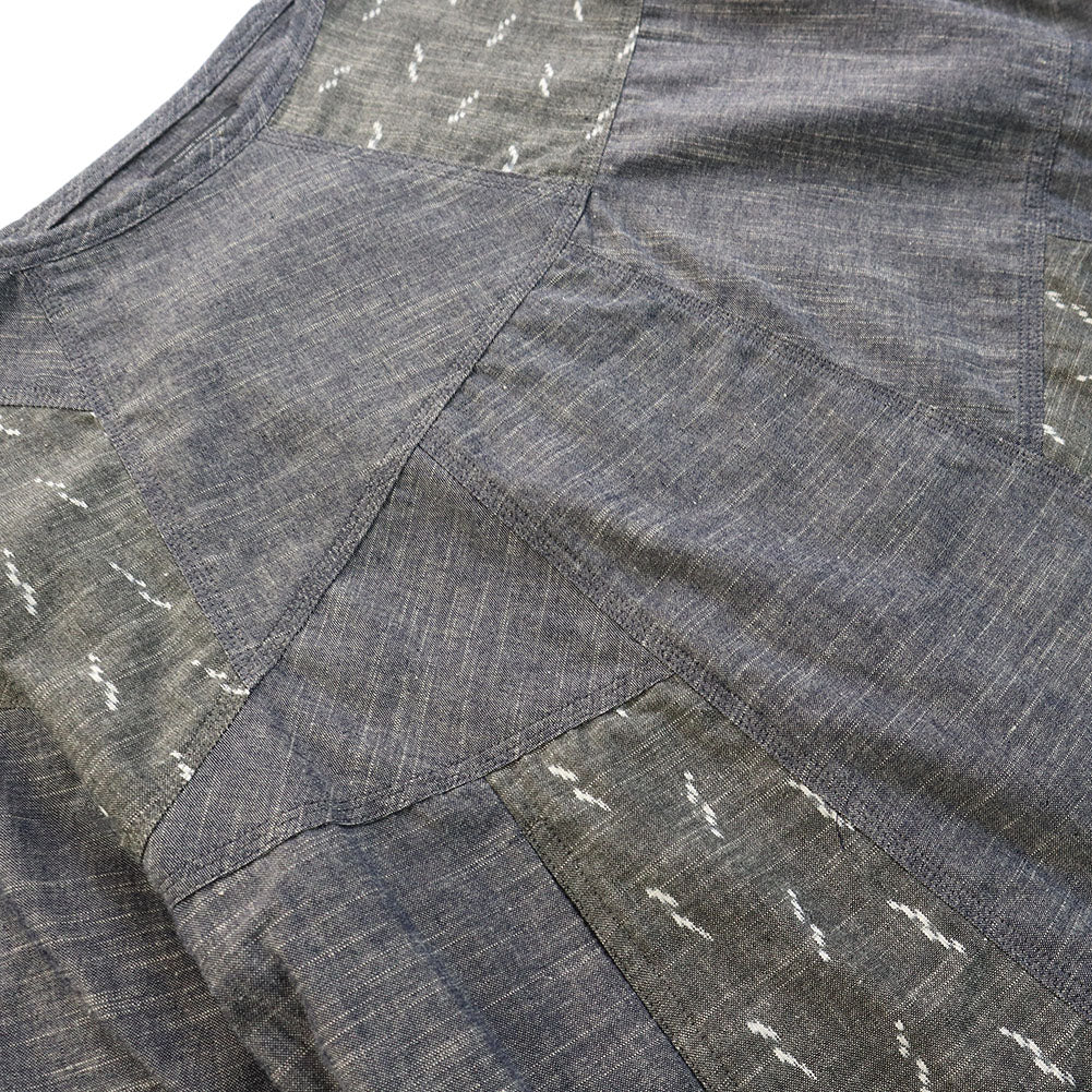 儀右ヱ門 ギエモン ぎえもん 久留米絣パッチワークブラウス ソ588 日本