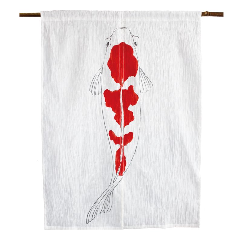 縮のれん錦鯉 生成り | IONOストア