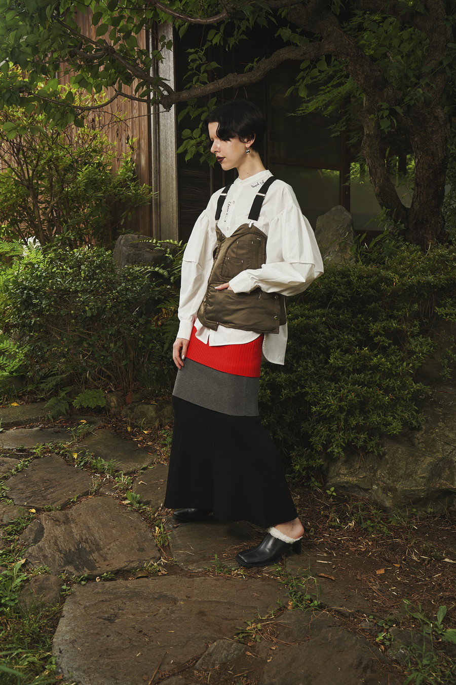 OMMO ONLINE STORE / LAYERED KNIT SK