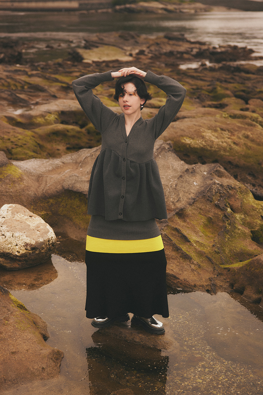 OMMO ONLINE STORE / LAYERED KNIT SK