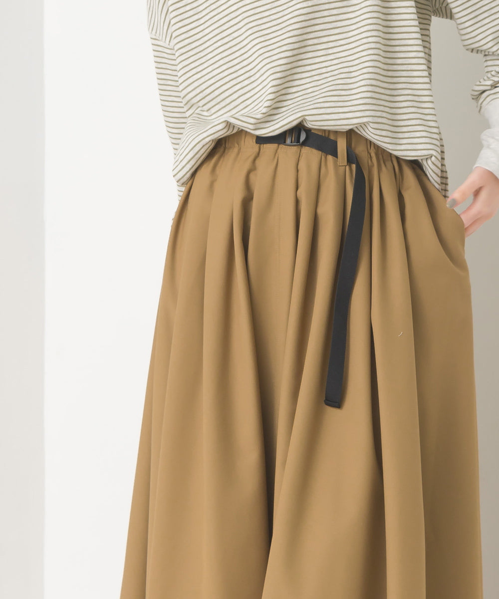 OMNES】ウェビングベルトギャバタックスカート【1524-8053】