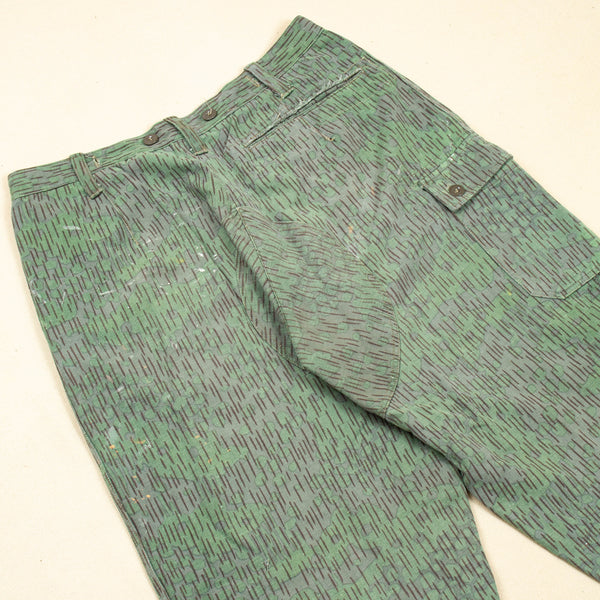 60s Vintage Czech Army M60 / Vz60 Rain Drop Camo Trousers - 34x31