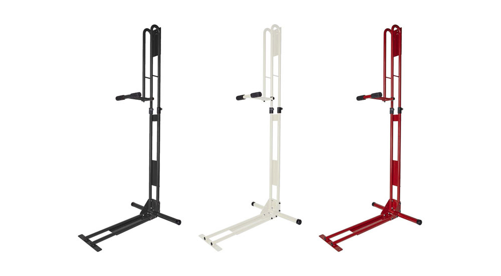 サイクルロッカー：室内用自転車スタンド「クランクストッパースタンド