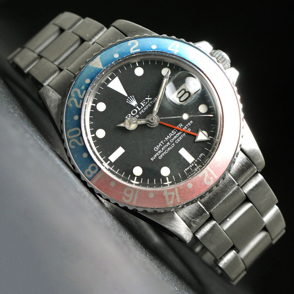 Stunning 1978 Rolex 1675 GMT Master Stainless Steel Man's Watch