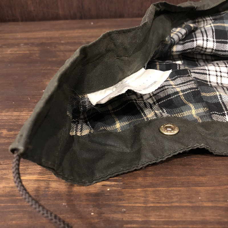 Barbour A128 Hood Sage Large バブアー オイルド フード Lサイズ