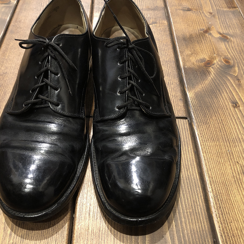 US Navy Military Vintage Service Shoes Craddock Terry Leather Sole
