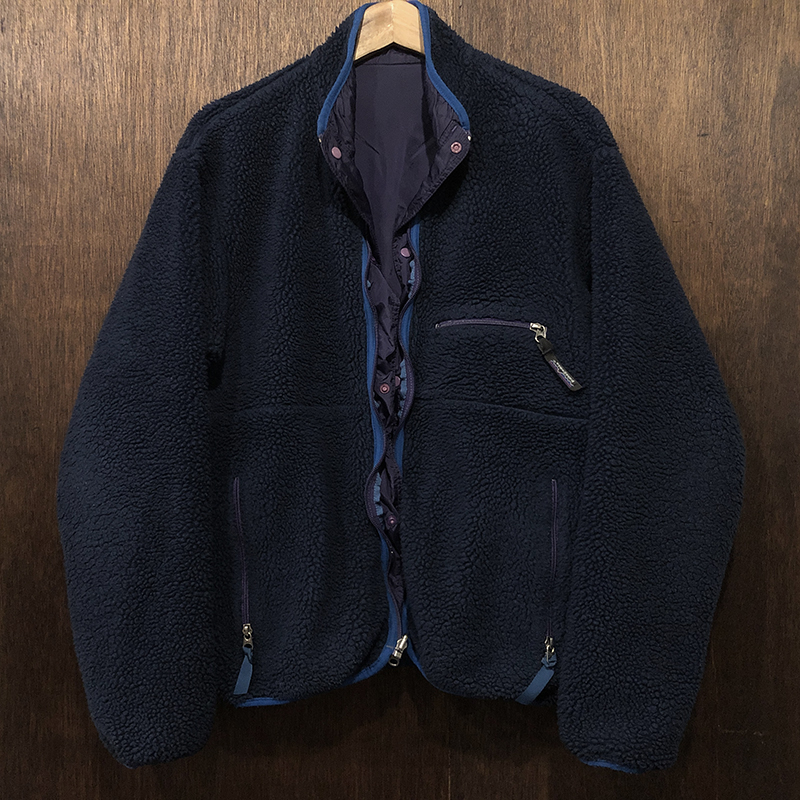 Patagonia Glissade Jacket Reversible Rip Stop Nylon Pile Eggplant