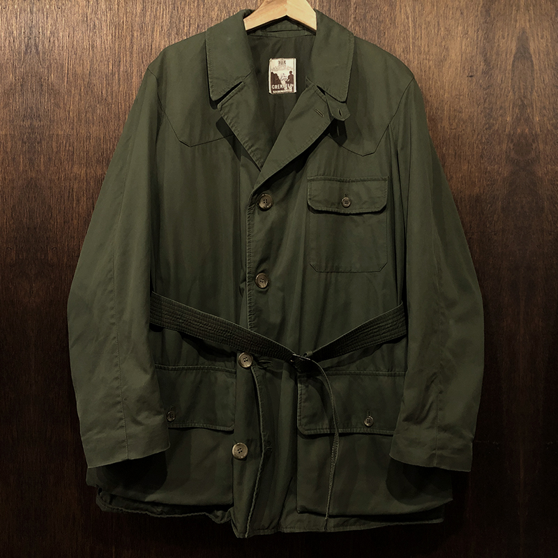 Grenfell Shooter Vintage Hunting Field Coat Jacket Khaki Green L