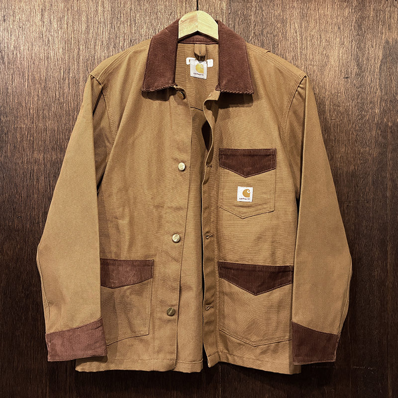 Carhartt Duck Canvas Corduroy Combi Coverall Engineer Work Jacket