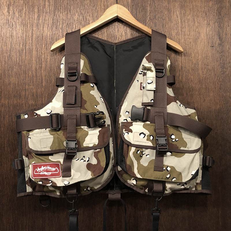 Anglers House Life Floating Vest Jacket Sand Camo Deadstock