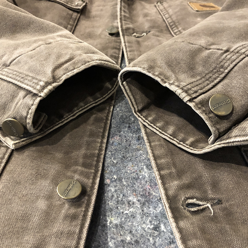 Carhartt Dark Brown Duck Canvas Chore Coat S Made in USA