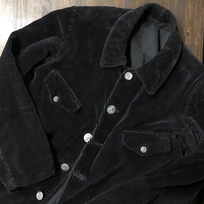 French d'Amiens Heavy Corduroy Hunting Jacket Black フレンチ